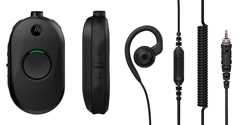 Nuevo CLPe de Motorola Solutions con sus accesorios